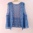thumbnail image 2 of Yigetop Crochet Vest for Women, Women's Crochet Top Lace Vest Crewneck Crochet Hollow Out Cover Up Summer Going Out Tops Going Out Tops for Women Blue one Size, 2 of 4