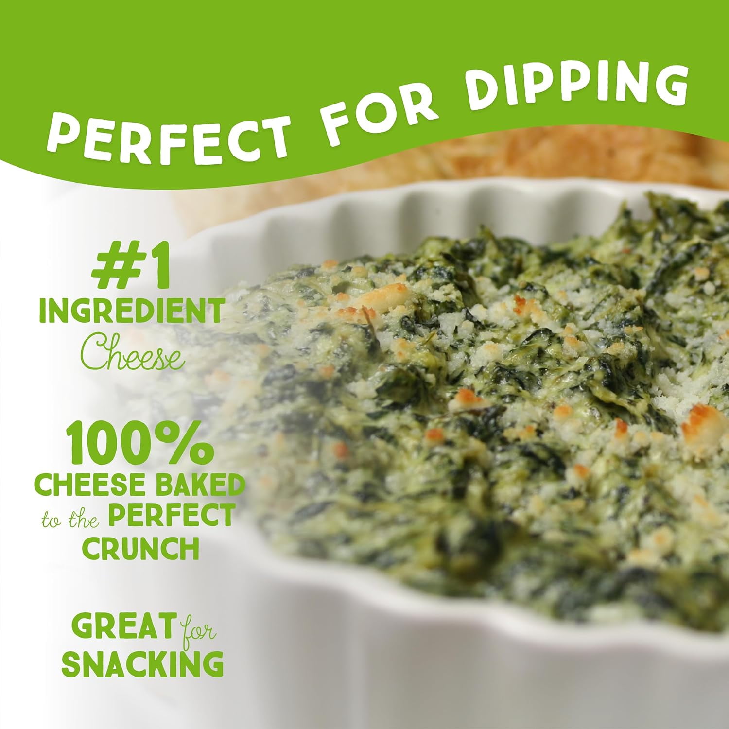 Cheese Crisps Parmesan Cheese | Protein Chips | Healthy Snacks | Protein Snacks, Gluten Free, High Protein, Low Carb Keto Food (10.8 Oz, 2 Pack)