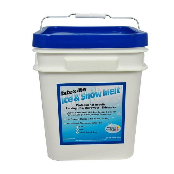 30 Lb. Pail Ice And Snow Melt | Flakes Sidewalk Driveway Crystal Safe Lots Quick