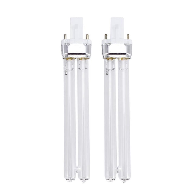 2pcs 11W Ultraviolet UV Disinfection Light Lamps UV Sterilization Light Bulbs for Sterilizer Fish Tank (G23 Lamp Base)