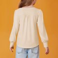 thumbnail image 5 of LIaqionyy Girls Long Sleeve Shirts Kids Crewneck Long Sleeve Curve Hem T-Shirts Basic Clothes, 5 of 6