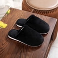 thumbnail image 5 of Slippers for Women,Memory Foam Indoor Slippers For Girls Cozy Warm Non Soft Sole Winter Booties With Thick Sole For And Comfortable Home Footwear,Womens Slippers,Black,8.5, 5 of 8