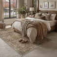 thumbnail image 2 of PureCozy 6'x9' Area Rugs for Living Room Bedroom Kitchen Traditional Vintage Oriental Washable Non Slip Dorm Office Dining Room Borwn Rugs Carpets, Brown, 2 of 5
