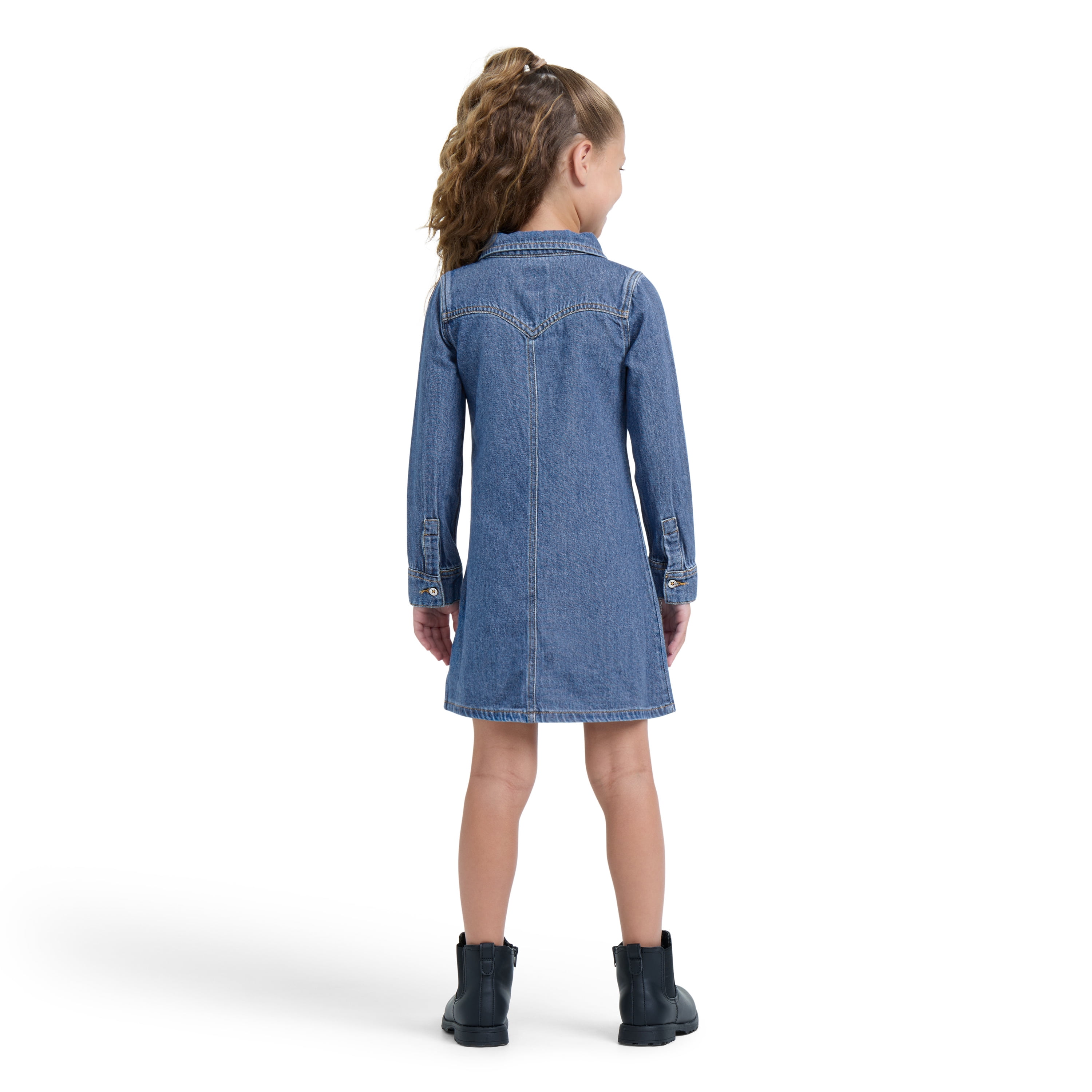 Levi's Girls Western Denim Shirt Dress, Sizes 4-6X