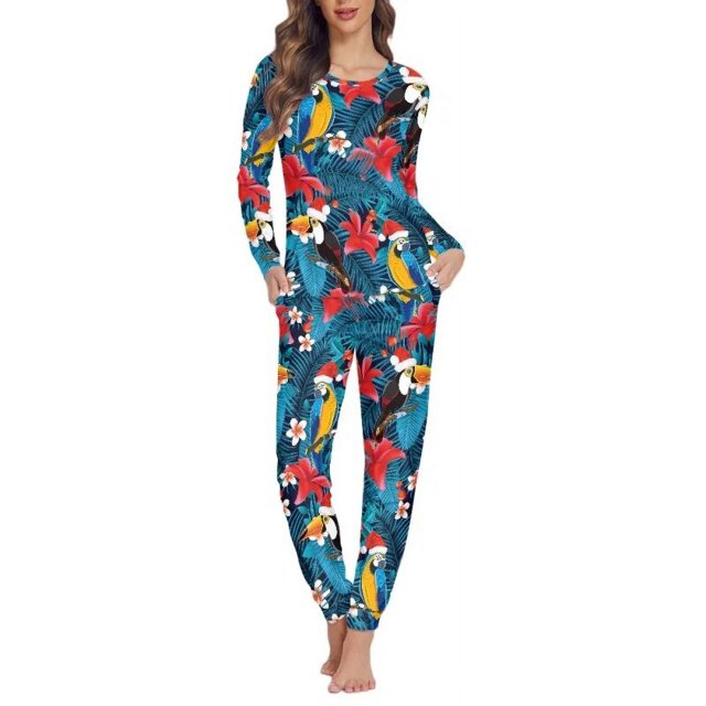 Conjuntos de Pijamas de manga larga para Mujer, ropa de dormir informal, jersey de casa, regalos de Navidad, primavera y otoño, envío directo