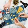 thumbnail image 4 of Moroccan Cutting Board, Turkish Portuguese Style Mosaic Ceramic Patterns Country Style Vintage Image, Decorative Tempered Glass Cutting and Serving Board, Large Size, Navy Blue White, by Ambesonne, 4 of 5