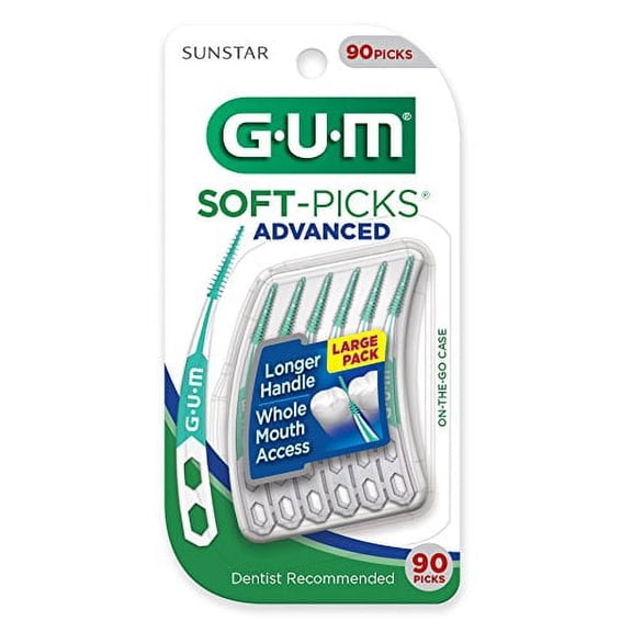 Sunstar Gum Soft-Picks Advanced, 90 Count Include On The Go Case