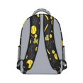 thumbnail image 3 of Softballs and Text Black Pattern Backpack for School, Cute School Bag with Adjustable Shoulder Straps and Padded Back, 15.3"x11"x6.7", 3 of 5