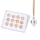 thumbnail image 2 of Adornos navideños, adornos navideños, regalos navideños, 12 piezas, nuevo estilo, 22 mm, colgante de bola chapada, atrapasueños de cristal, colgante para árbol de Navidad, doce colgantes, 2 of 2
