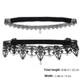 thumbnail image 3 of 2pcs New Bridal Lace Stockings Rhinestone Pendant Western Wedding Garter, 3 of 7