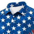 thumbnail image 3 of Fnnxeal Mens Polo Shirts Casual Collared Graphic Short Sleeve Fourth of July Summer Polo Red Shirts for Men Size 2XL, 3 of 4