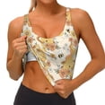 thumbnail image 4 of Lsque Groovy Floral Printed Women'S Sports Bra, Compression, Moisture Wicking, High-Impact Sports Bra For Women,Supportive sports bra-Small, 4 of 9