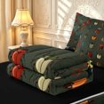 thumbnail image 6 of Erosebridal Rustic Beetles Zipper Twin Comforter Sets with Fitted Sheet and 2 Pillowcases,Watercolor Bug Theme Zipper Bedding Set,Green Teal,Black Reversible,4pcs, 6 of 8
