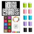 thumbnail image 1 of Hearth & Gear DIY Sponge Finger Painting Set Finger Sponge Daubers Finger Daubers Kit With 20 Colors Inkpad 5 Pcs Stencils And 10 Pcs Finger Painting Sponge DIY Craft Drawing Tools Circular Knitting, 1 of 6