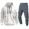 thumbnail image 4 of KyCheLot Sweatsuits for Men Cargo Sweatpants and Hoodie Zip Long Sleeve Sweatshirt Athletic Soft 2 Piece Set, 4 of 4