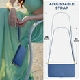 thumbnail image 5 of Dteck Crossbody Wallet Case for Samsung Galaxy A25 5G, Soft PU Leather with 9-Card Slots Holder Kickstand, Handbag Zipper Flip Cover with Wrist Strap for Men Women,Blue, 5 of 6