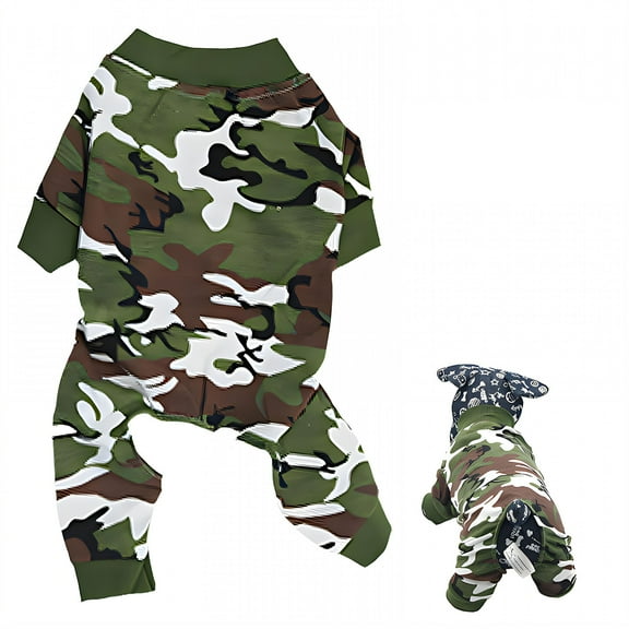 TELOLY 1Pcs Dog Onesie,Polyester Boy Dog Clothes,Dog Coats for Small Dogs,Green,Xs