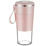 Mini Portable Juicer Blender, USB Rechargeable Small Single Serve Fruit Mixer for Shakes and Baby Food Pink