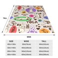 thumbnail image 3 of Fotbe Dog Doing Yoga Manta de Franela Acolchonada con Estampado, Súper Suave y Esponjosa, Extra Grande para Sofá, Cama, Uso Todo el Año-40"x30", 3 of 7