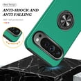thumbnail image 6 of TECH CIRCLE Case for Google Pixel 9 Pro, Pixel 9 Case 6.3" (2024), Plastic Shell Durable Silicone Phone Case with Magnetic Kickstand /Ring Holder, Slim Fit Lightweight Cute Protective Cover, Darkgreen, 6 of 7