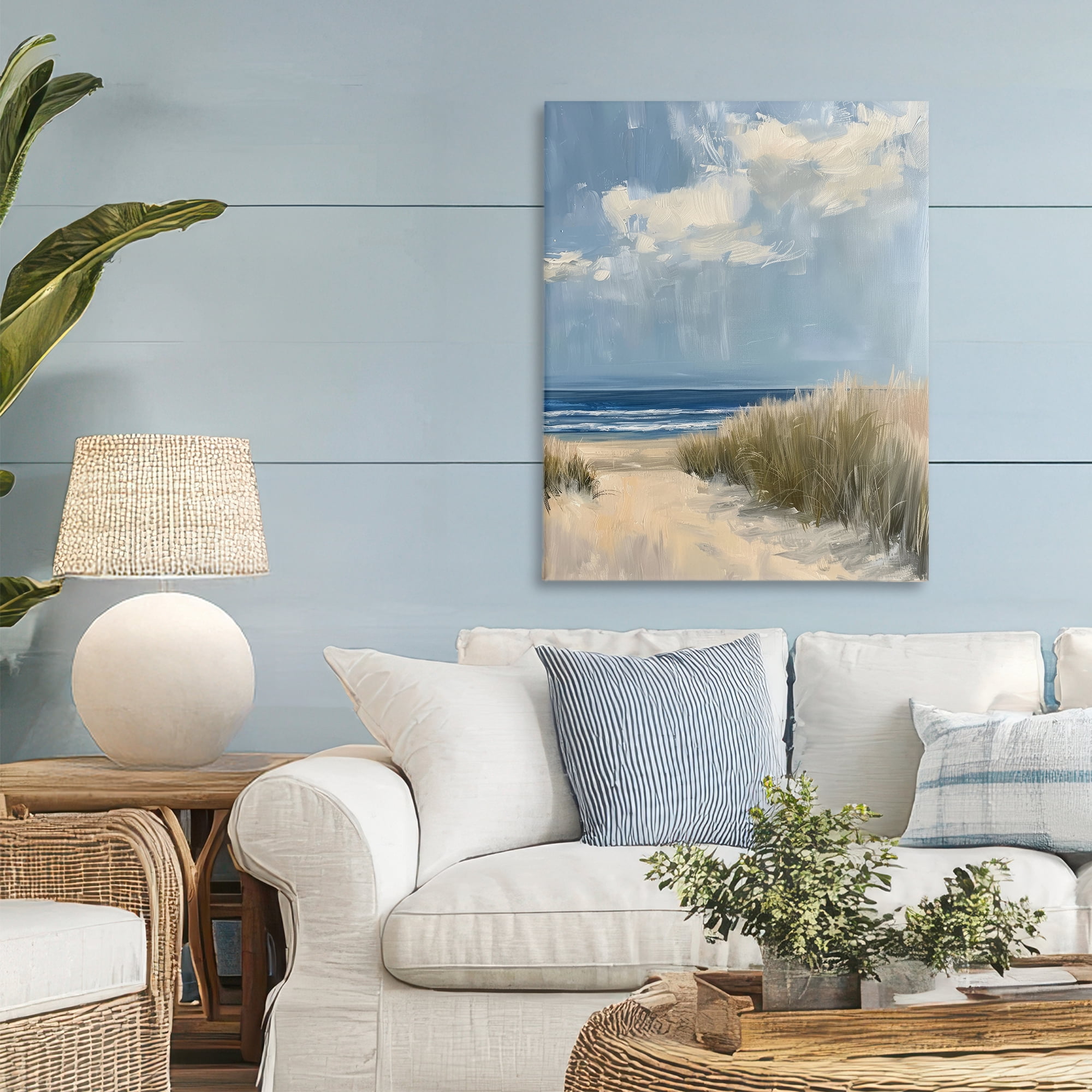 Stupell Industries In The Dunes By The Sea Canvas Wall Art, design by Petal Prints Design