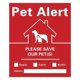 thumbnail image 1 of KPet Pegatina interior Pegatina de alerta de incendio interior Pegatina de emergencia Pegatina de incendio para gatos/ventanas y puertas del hogar, 1 of 4