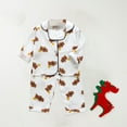 thumbnail image 3 of Baby Boys Girls Pajamas Cotton Comfort 2 Piece Sleepwear Jammies Button down Shirt Pants Long Sleeve Loungewear Set, 3 of 4