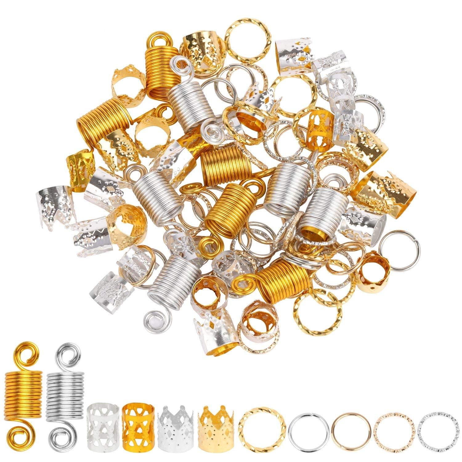 200 Pieces Dreadlock Clips Loc Beads Hair Jewelry Ring Silver and Gold Crown Braid Cuffs Hair Braiding Accessories for Women Braids | Walmart Canada 200 Pieces Dreadlock Clips Loc Beads Hair Jewelry Ring Silver and Gold Crown Braid Cuffs Hair Braiding Accessories for Women Braids | Walmart Canada