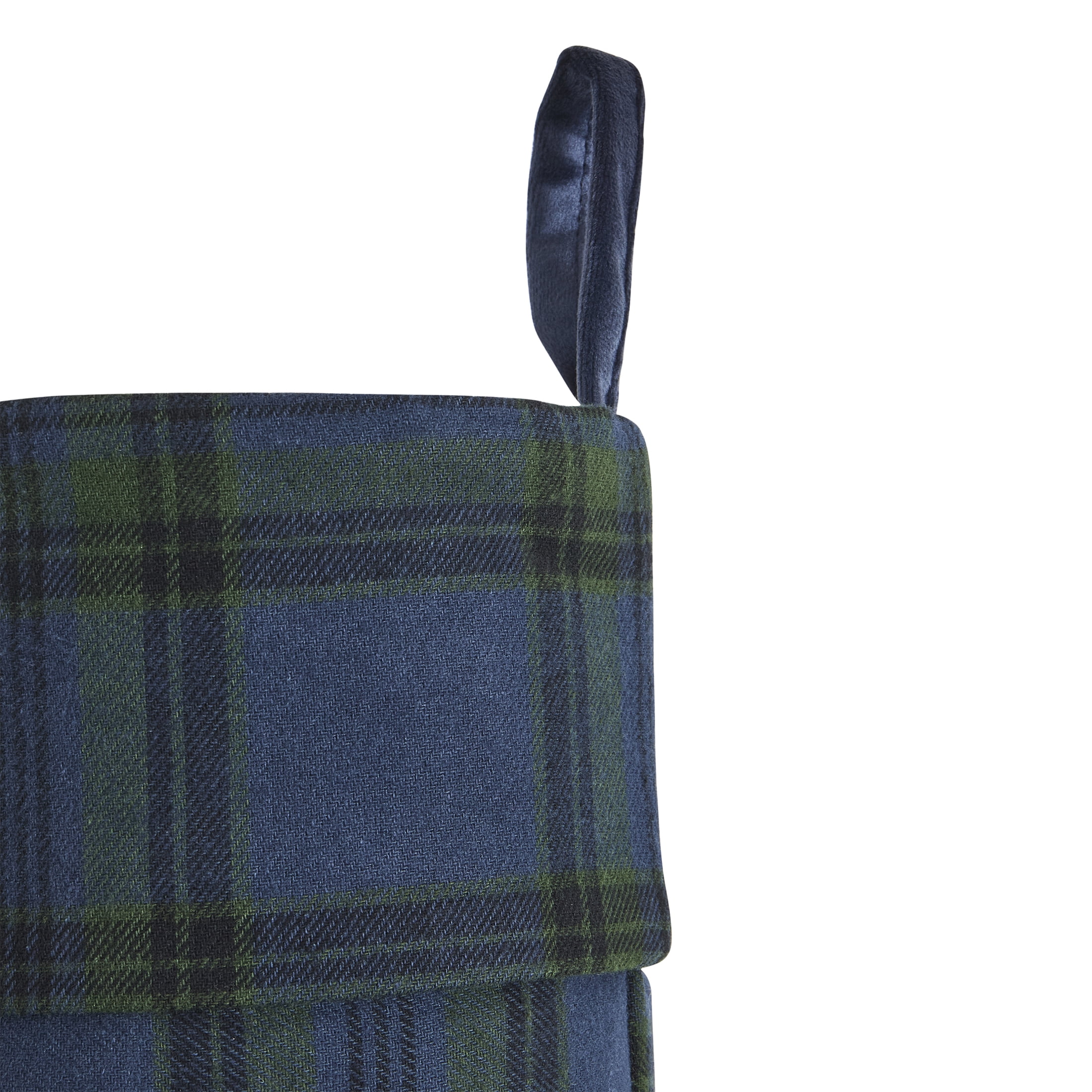 My Texas House Angie Blue Plaid Christmas Stockings, 20" x 10" (2 Count)