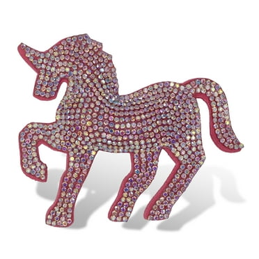 Aqua79 Pink Unicorn Sparkling Fridge Magnet - Pink Fridge Magnets Rhinestone Decor, Fantasy Decor Cute Fridge Magnet for Whiteboard, Locker Accessories and Cute Magnets for Office – 3.5 Inches