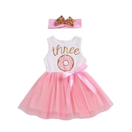 

Pudcoco Toddler Baby Girl Birthday Tulle Tutu Dress Headband Outfits Set