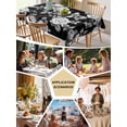 thumbnail image 5 of Black Rose Table Cloth, Vintage Pastoral Botanical Floral Leaves Vines Waterproof Tablecloth for Rectangle Tables, Reusable Washable Fabric Table Cover for Restaurant Kitchen Dining Tables 52"x70", 5 of 6
