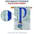 thumbnail image 4 of America Forever Winter Monogram Letter P House Flag Vertical Double Sided 28 x 40 inches Snowman in Winter Holiday Seasonal Flags for Outdoor, Yard, Porch Decoration, Merry Christmas House Flag, 4 of 5
