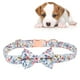 thumbnail image 4 of Collar De Pajarita Para Gato, Algodón, Liberación Rápida, Ajustable, Flexible, Patrón De Flores Para Perros, Pajarita, Lavable, Cómodo Con Hebilla D Para Gatos Para Perros ANGGREK Flor Azul L, 4 of 8