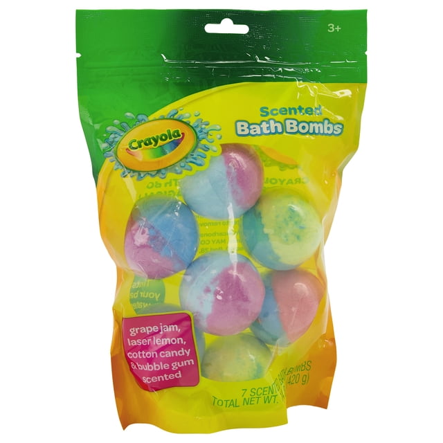 Bombas de baño Taste Beauty Crayola, perfumadas, coloridas, para niños, paquete de 7