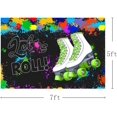 thumbnail image 3 of 7x5ft Let's Roll Backdrop Happy Birthday Decorations for Girls Skating Theme Party Decorations Colorful Party, 3 of 5