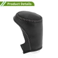 thumbnail image 4 of Cubierta de pomo de cambio de marcha Unique Bargains para Chevrolet Malibu 2016-2020, antideslizante, negra y gris, protector de mango de cambio de palanca de cuero sintético, 1 Pc, 4 of 6