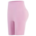 thumbnail image 4 of Nmnitkp Gym Shorts Women High Waisted Tummy Control Yoga Shorts, Seamless Compression Biker Shorts with Pockets, Quick Dry Athletic Workout Shorts for Gym & Running Pink,S, 4 of 5