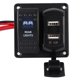 thumbnail image 3 of Panel de interruptores basculantes, 12 V-24 V, 2 unidades, interruptor basculante para barco, interruptor basculante de dos unidades, diseño fácil de usar, 3 of 9