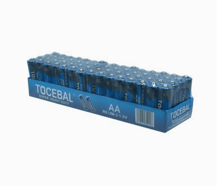 Tocebal Super Heavy Duty Replaceable Batteries AA Pack Of 60