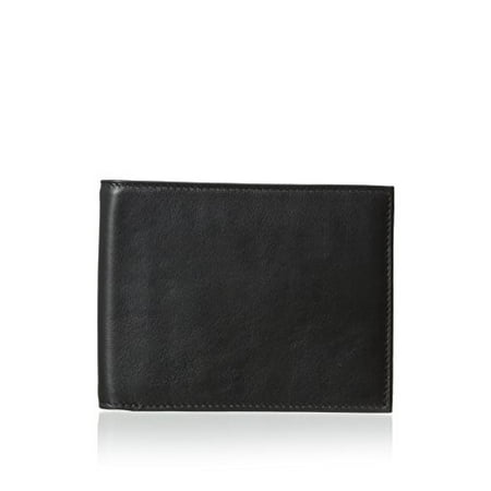 Bosca Men's Nappa Vitello Collection - Continental ID Wallet Black Leather Wa...