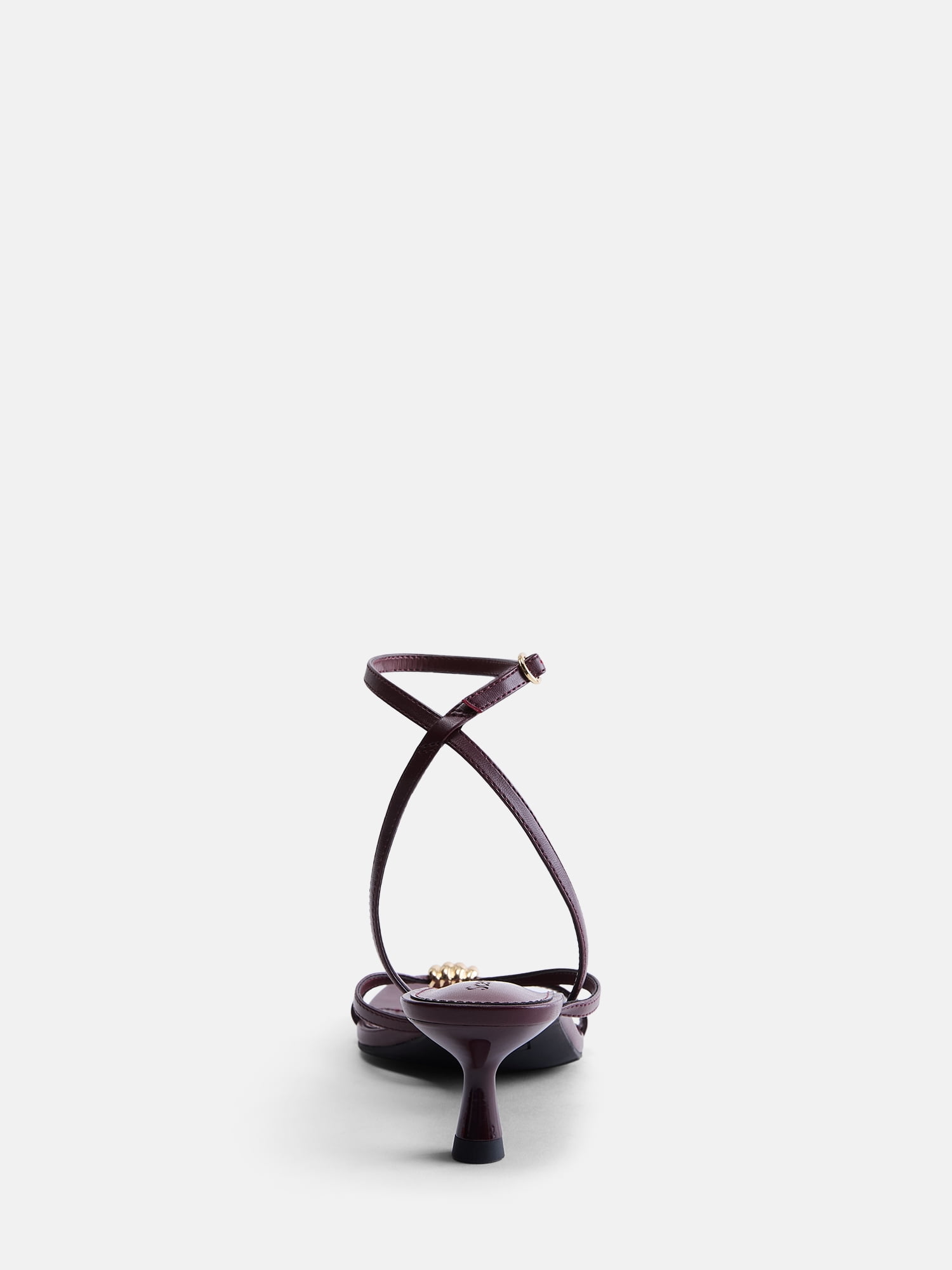 Scenario Women's Strappy Heels with Metal Ornament