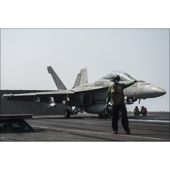 24"x36" Gallery Poster, Navy FA-18F Super Hornet f-18 USS George H.W. Bush (CVN 77) p11
