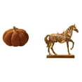 thumbnail image 1 of Almohadas de calabaza de Halloween Figura de caballo Decoración Cojín de sofá relleno Escultura de animal Figuras de resina grabadas Dormitorio Habita, 1 of 8
