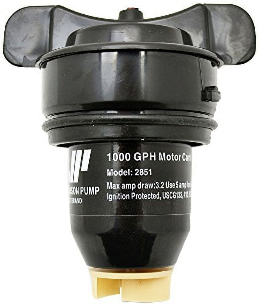 「Bowow」ポンプ ブラック Johnson Pump Electric 28552 Replacement Motor for 12V 500GPH