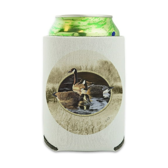 Waterfowl Country Protect and Preserve Geese Can Cooler - Drink Sleeve Hugger Collapsible Insulator - Beverage Insulated Holder