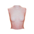 thumbnail image 1 of TRKIYQC Ladies Mesh Midriff-Baring Tops, Mujeres Estilo Ocio Rhinestone Decoración Cuello Redondo Sin Mangas Hueco Perspectiva Tank Top TRKIYQC Vida cotidiana, 1 of 2