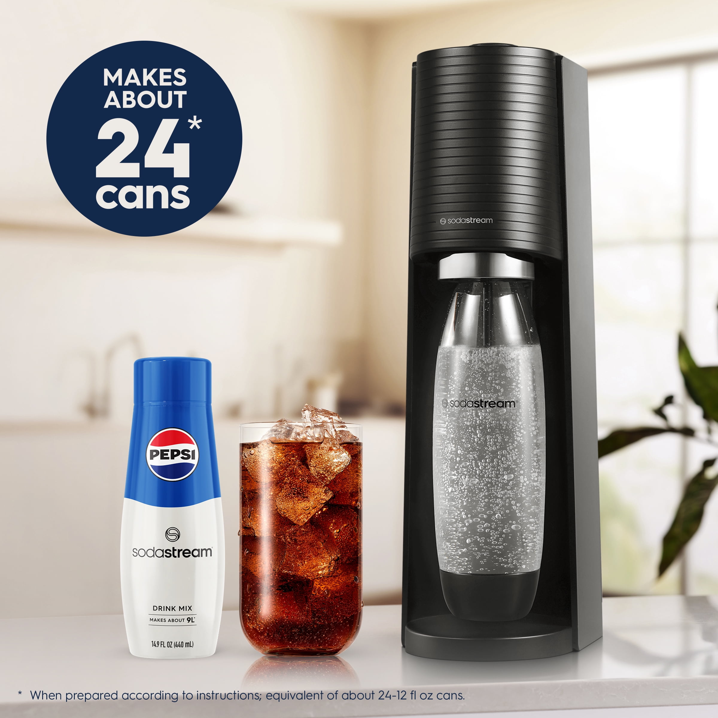 SodaStream Terra Sparkling Water Maker Bundle with CO2, 2 Bottles