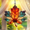 thumbnail image 4 of BNNG Maple Window Hanging Ornament Acrylic 3.15 Inch Fall Decor - Sun Catcher Wall Décor for Autumn Seasonal Home Thanksgiving Harvest Hanging Decoration, 4 of 5