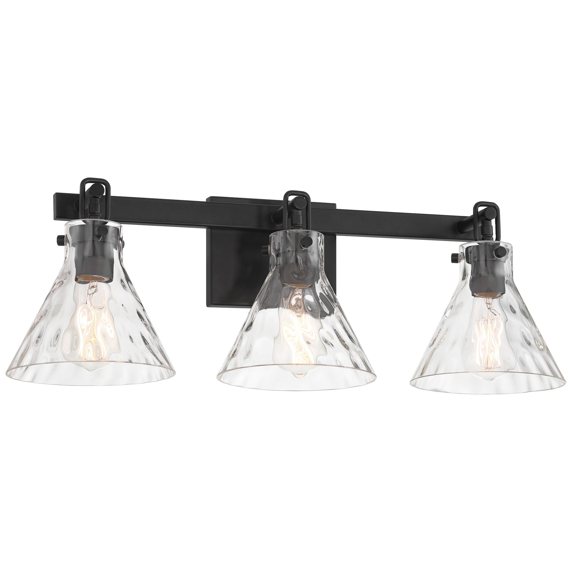Possini Euro Design Ishii 26" High 3 Light Bathroom Vanity Wall Lamp Light Fixture Mount Over The Sink Mirror Matte Black